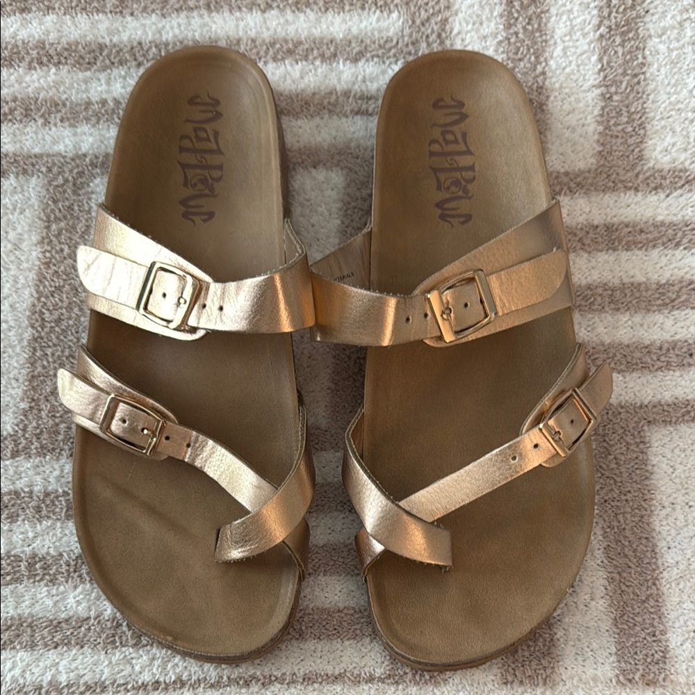 Mad Love Gold Sandals